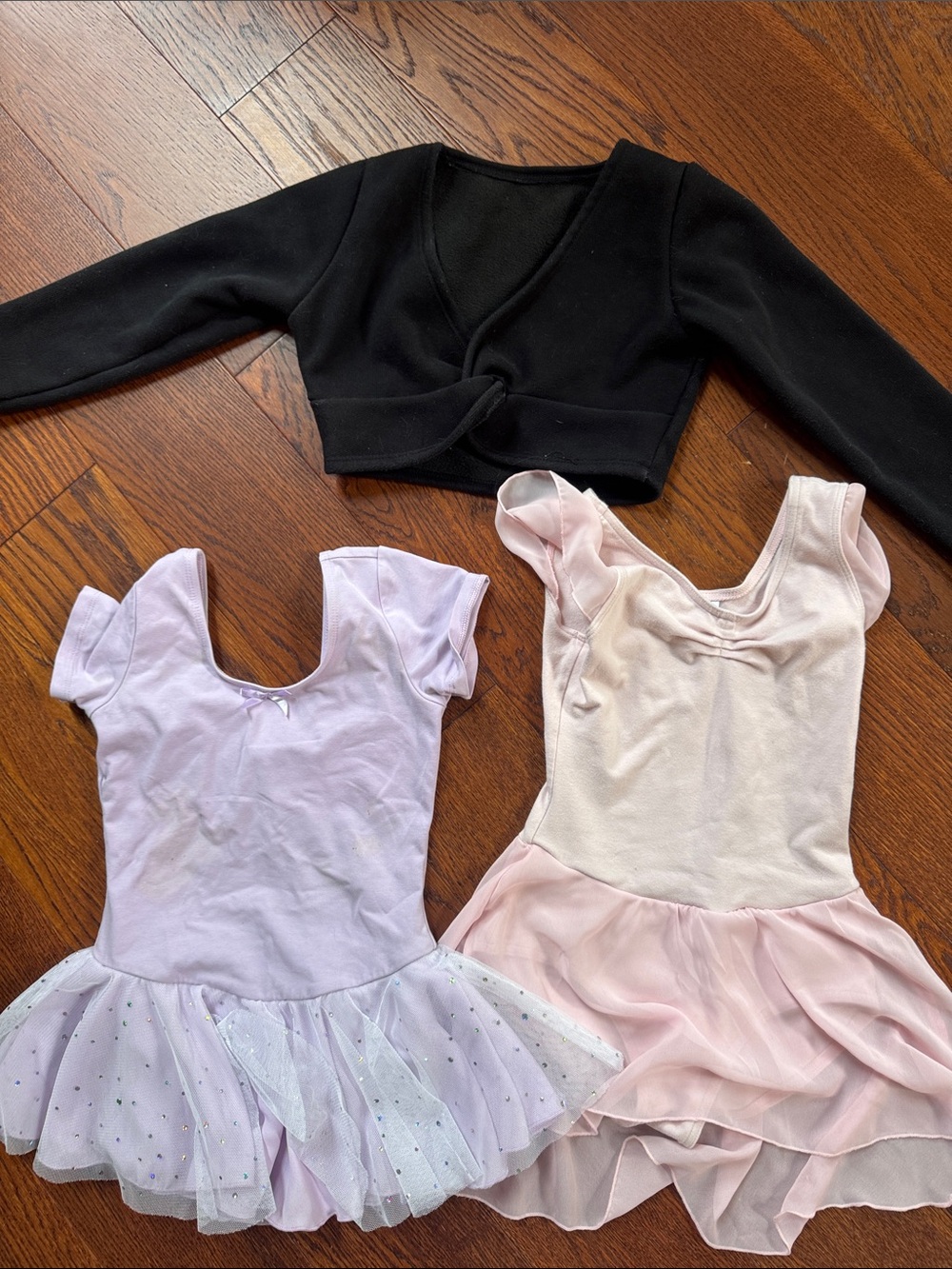 Girls' Ballet Dress and Wrap Set - Light Pink & Light Purple
